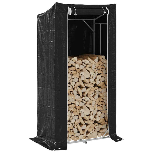 Rastrelliera per Legna con Copertura Antipioggia 100x60x200 cm - homemem39