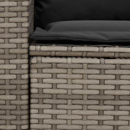 Divano da Giardino con Cuscini 5 Posti Grigio in Polyrattan | homemem39