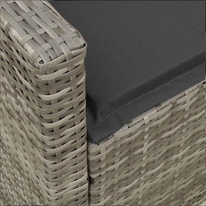 Divano da Giardino con Cuscini 5 Posti Grigio in Polyrattan | homemem39