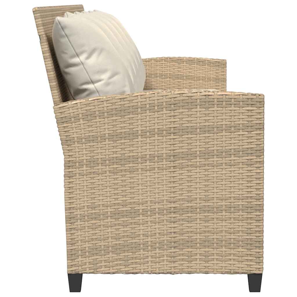 Divano da Giardino con Cuscini a 5 Posti Beige in Polyrattan - homemem39