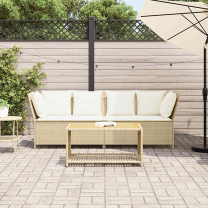 Divano da Giardino con Cuscini in Polyrattan Beige | homemem39