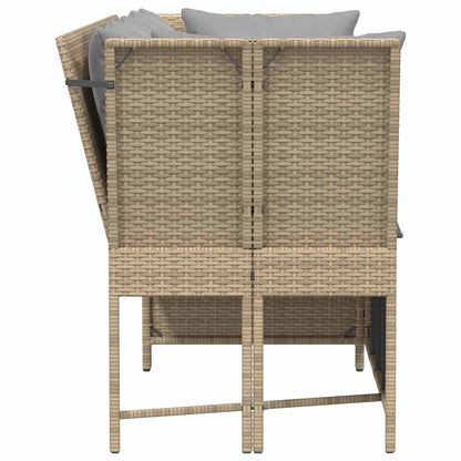 Divano da Giardino con Cuscini in Polyrattan Beige - homemem39