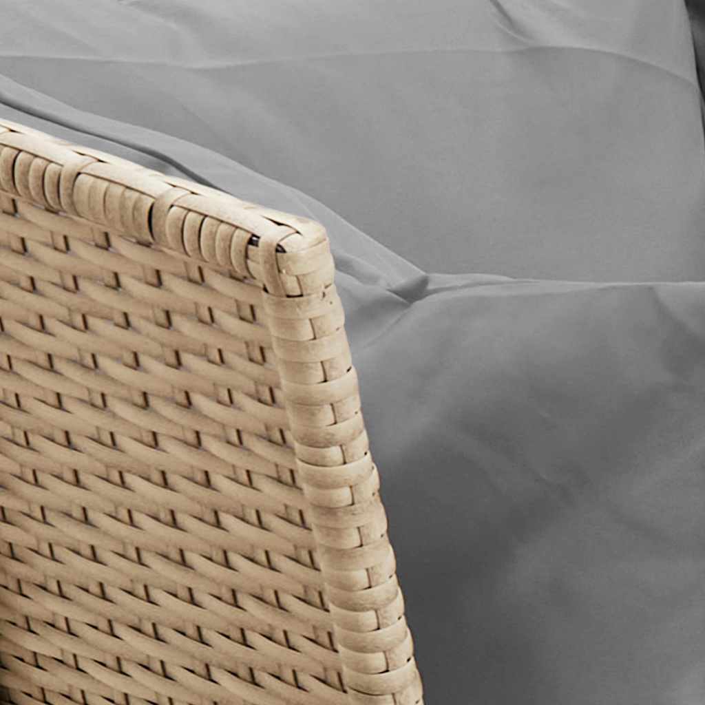 Divano da Giardino con Cuscini in Polyrattan Beige - homemem39