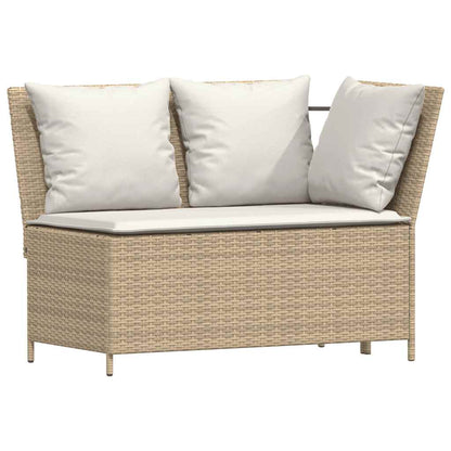 Set da Pranzo da Giardino 4 pz con Cuscini Beige in Polyrattan | homemem39
