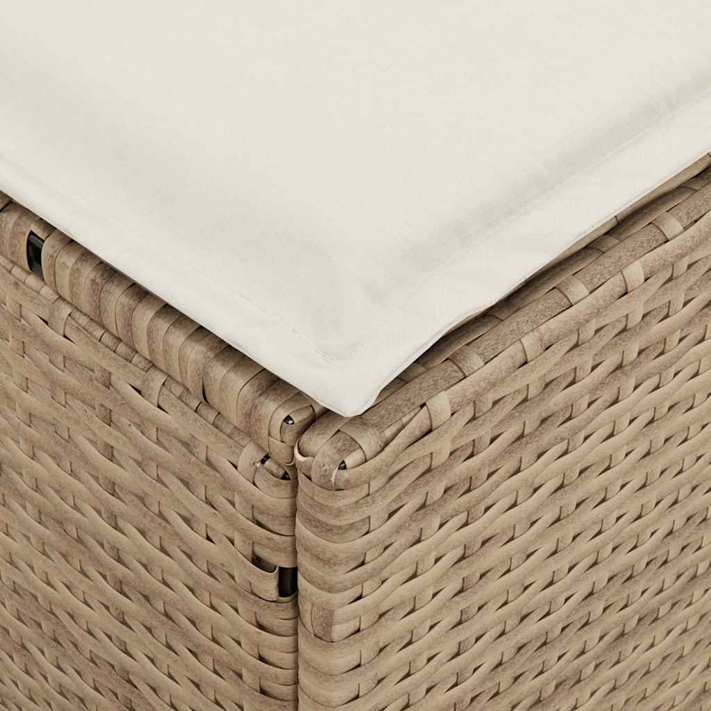 Set da Pranzo da Giardino 4 pz con Cuscini Beige in Polyrattan | homemem39