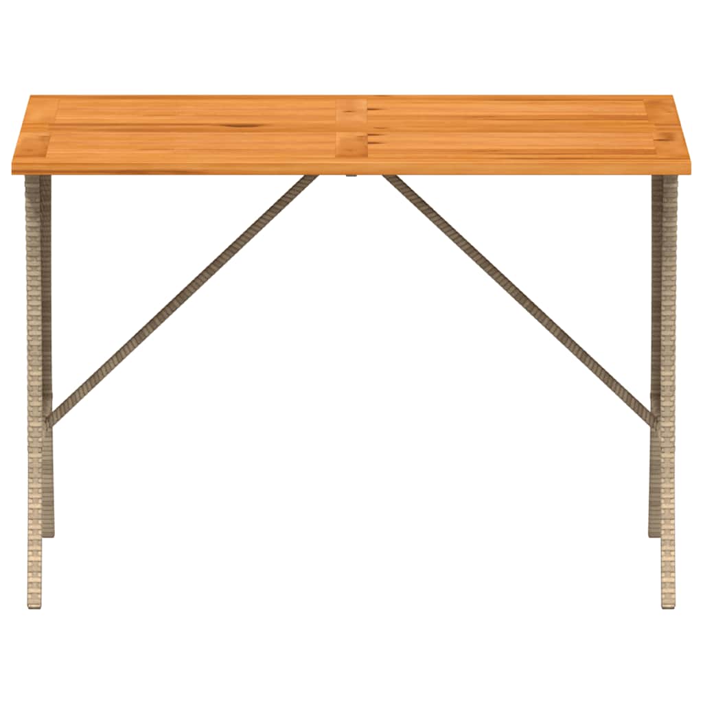 Set da Pranzo da Giardino 3 pz con Cuscini Beige in Polyrattan | homemem39