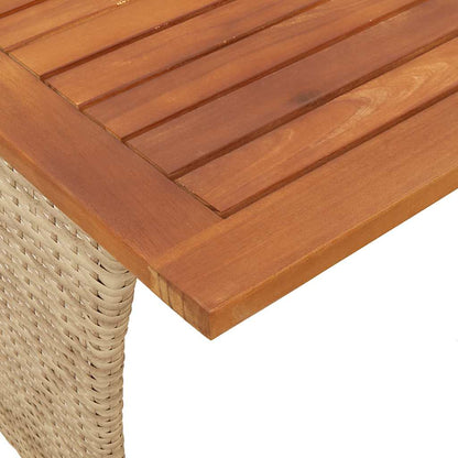 Set da Pranzo da Giardino 3 pz con Cuscini Beige in Polyrattan | homemem39