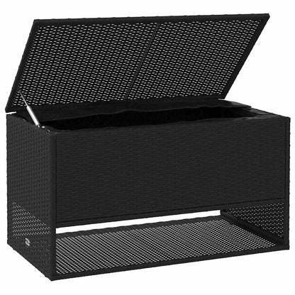 Scatola per Cuscini da Esterno Nero 100x55x55,5 cm Polyrattan - homemem39