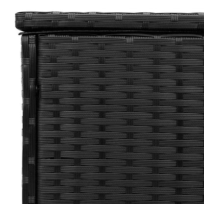 Scatola per Cuscini da Esterno Nero 100x55x55,5 cm Polyrattan - homemem39