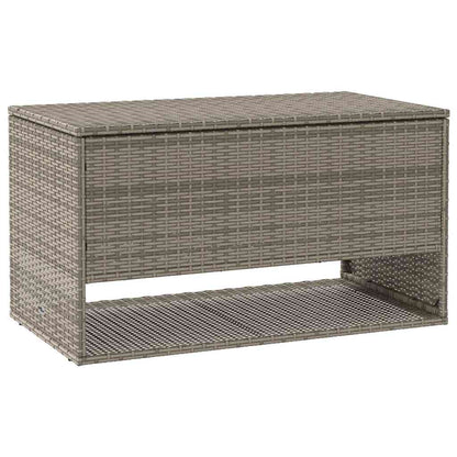 Scatola per Cuscini da Esterno Grigio 100x55x55,5 cm Polyrattan