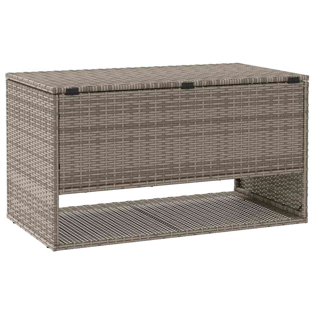 Scatola per Cuscini da Esterno Grigio 100x55x55,5 cm Polyrattan