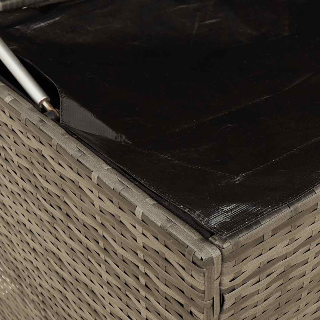 Scatola per Cuscini da Esterno Grigio 100x55x55,5 cm Polyrattan - homemem39