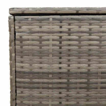 Scatola per Cuscini da Esterno Grigio 100x55x55,5 cm Polyrattan