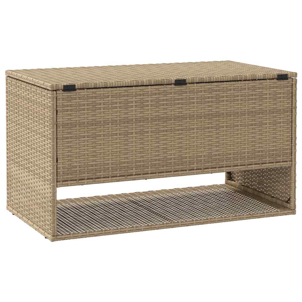 Scatola per Cuscini da Esterno Beige 100x55x55,5 cm Polyrattan