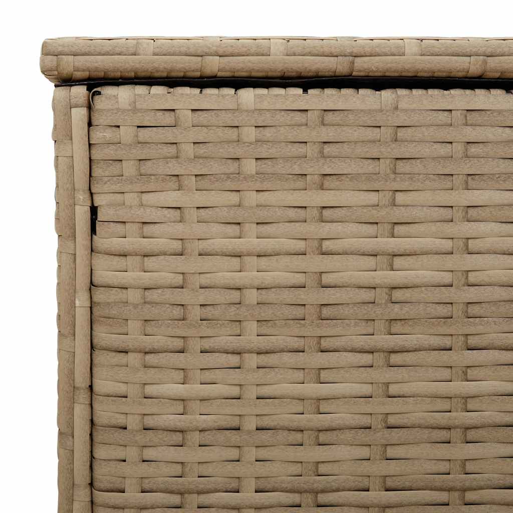 Scatola per Cuscini da Esterno Beige 100x55x55,5 cm Polyrattan