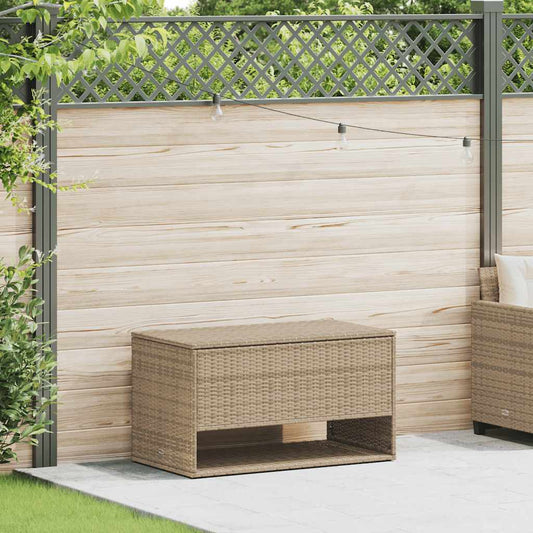 Scatola per Cuscini da Esterno Beige 100x55x55,5 cm Polyrattan - homemem39