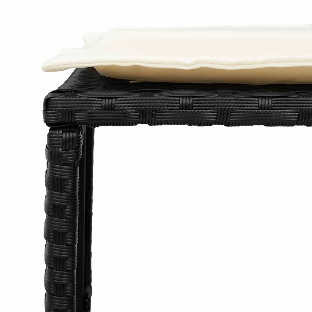 Set Divani da Giardino 5 pz con Cuscini in Polyrattan Nero | homemem39