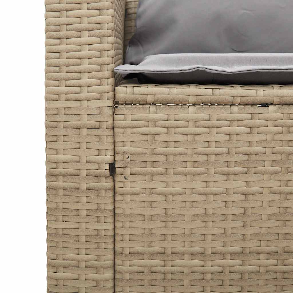 Set Divano da Giardino 5 pz con Cuscini Beige in Polyrattan | homemem39