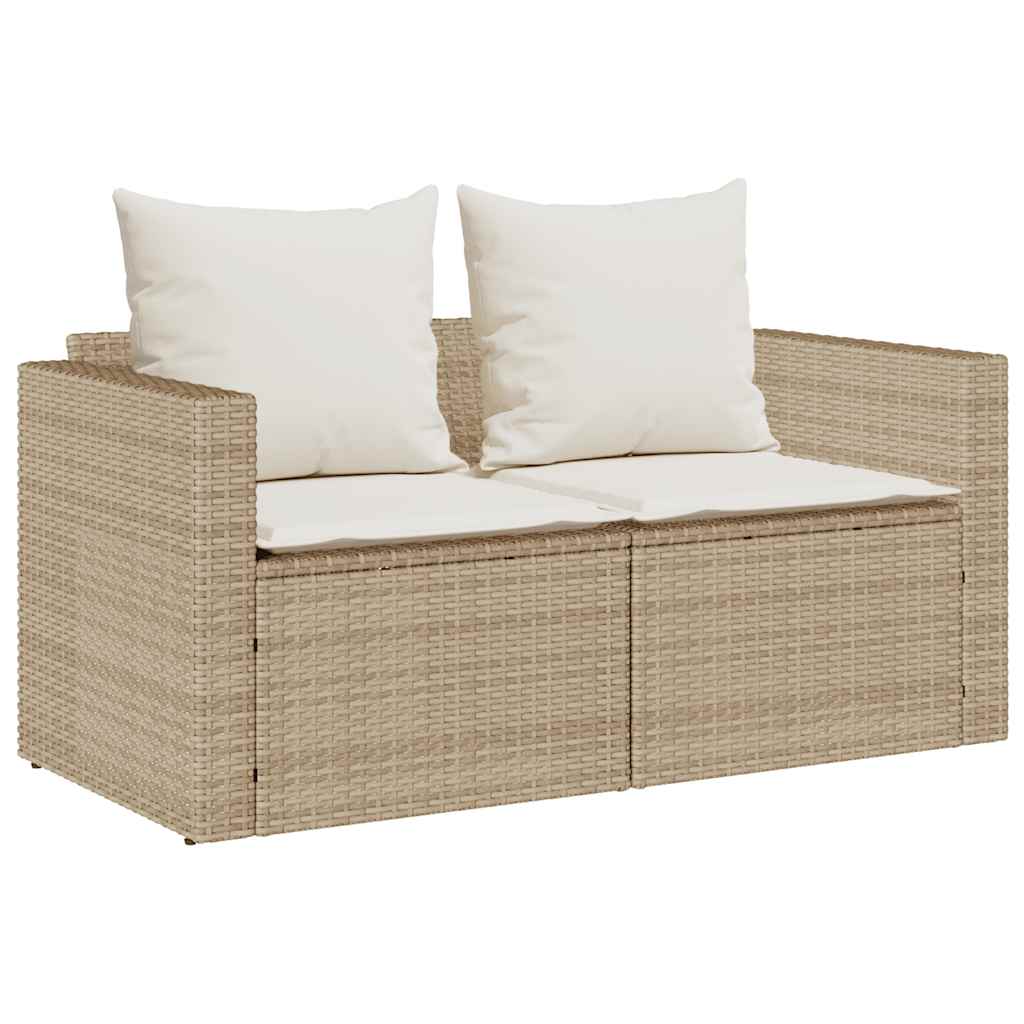 Set Divano da Giardino 5 pz con Cuscini Beige in Polyrattan | homemem39