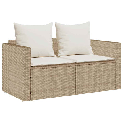 Set Divano da Giardino 5 pz con Cuscini Beige in Polyrattan | homemem39