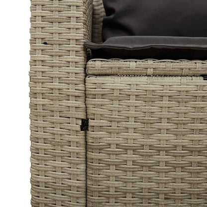 Set Divano da Giardino 5pz con Cuscini Grigio Chiaro Polyrattan | homemem39