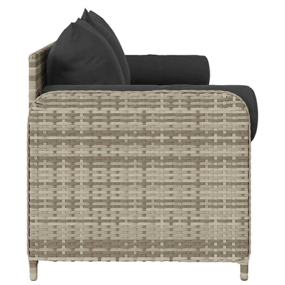 Divano da Giardino con Cuscini 3 Posti Polyrattan