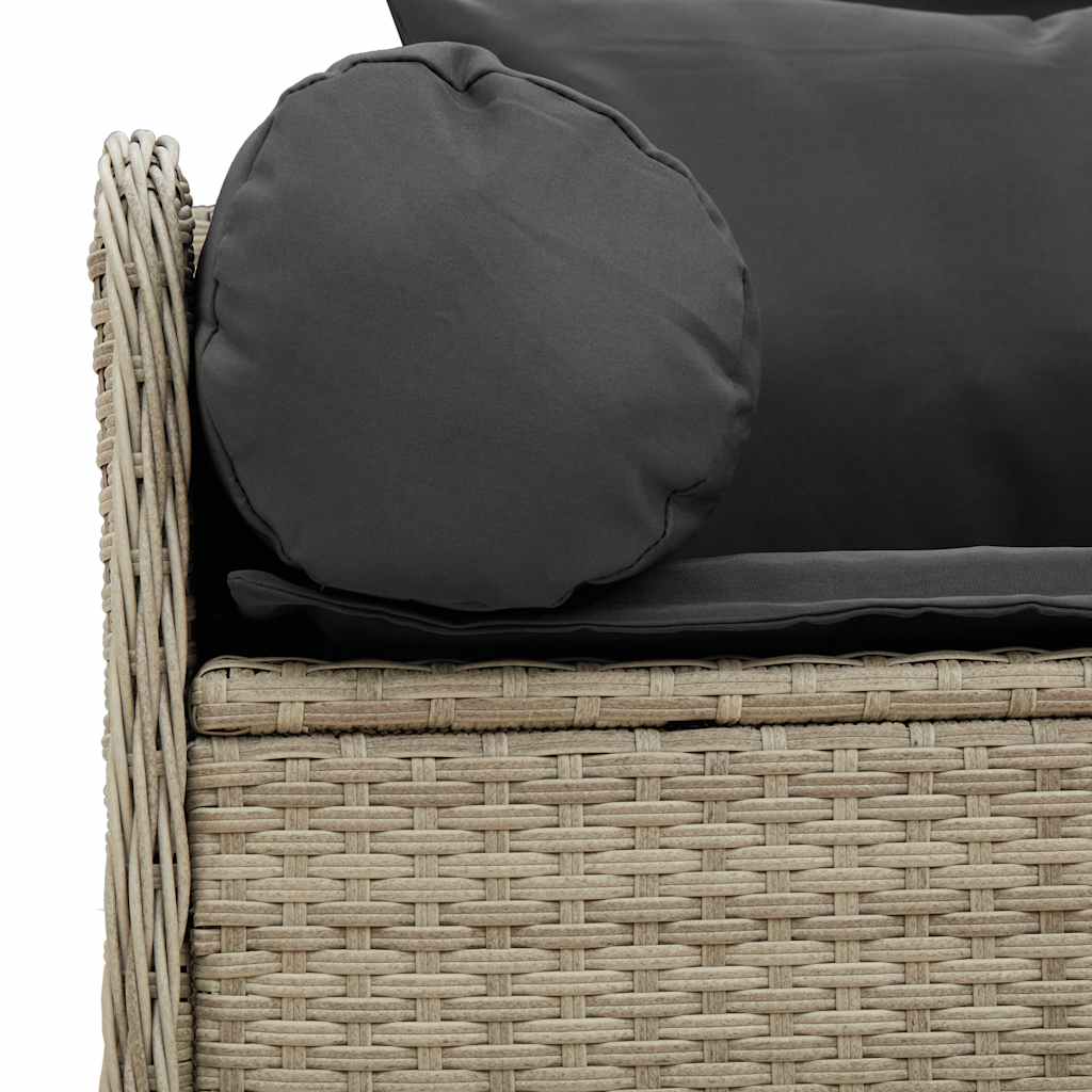 Divano da Giardino con Cuscini 3 Posti Polyrattan