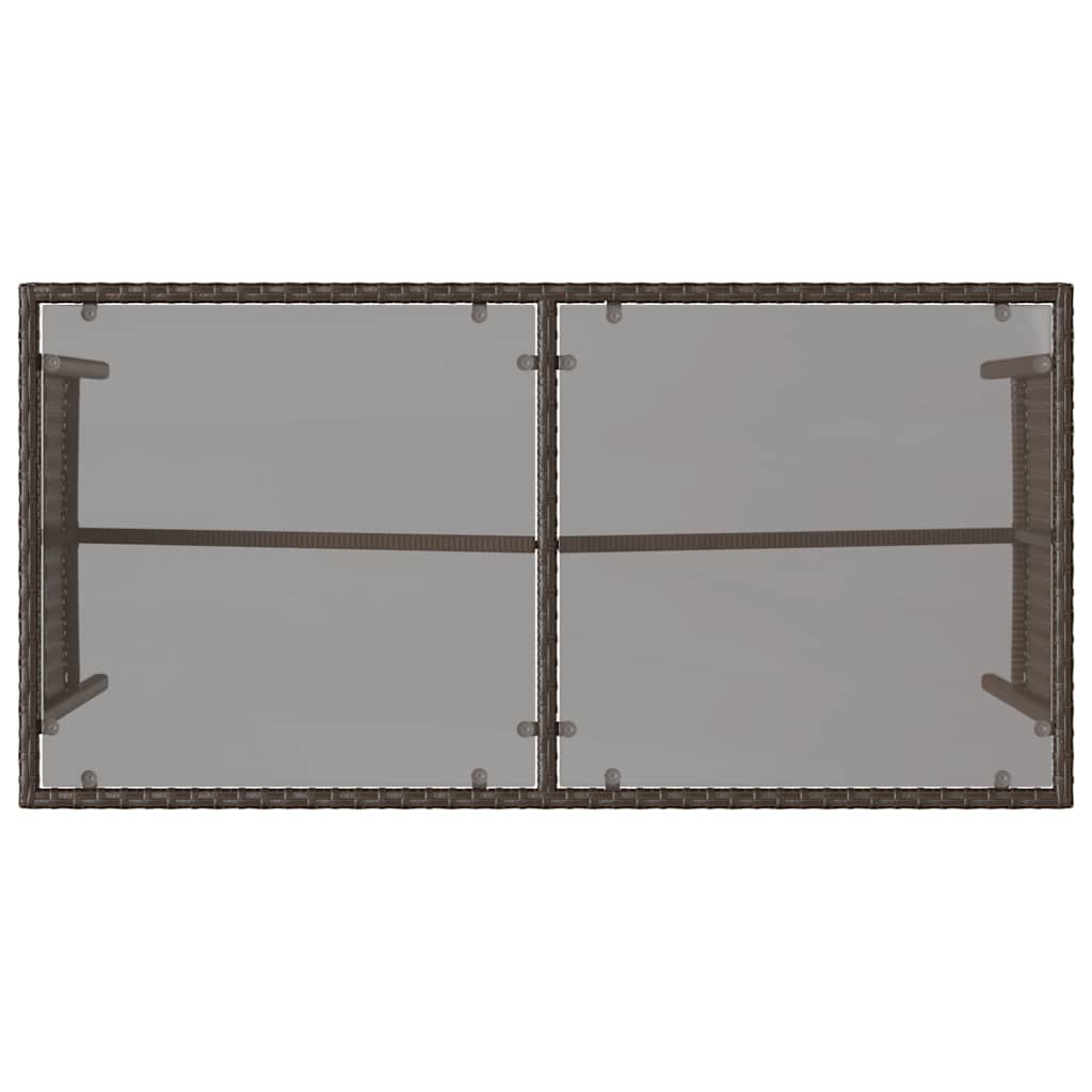 Set da Pranzo da Giardino 3pz con Cuscini in Polyrattan Marrone | homemem39