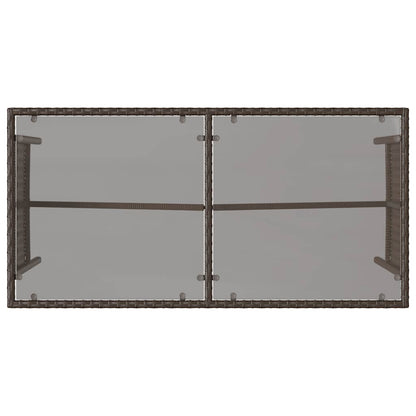 Set da Pranzo da Giardino 3pz con Cuscini in Polyrattan Marrone | homemem39
