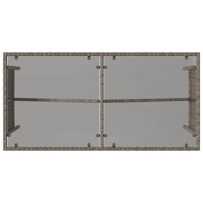 Set da Pranzo da Giardino 3 pz con Cuscini in Polyrattan Grigio | homemem39