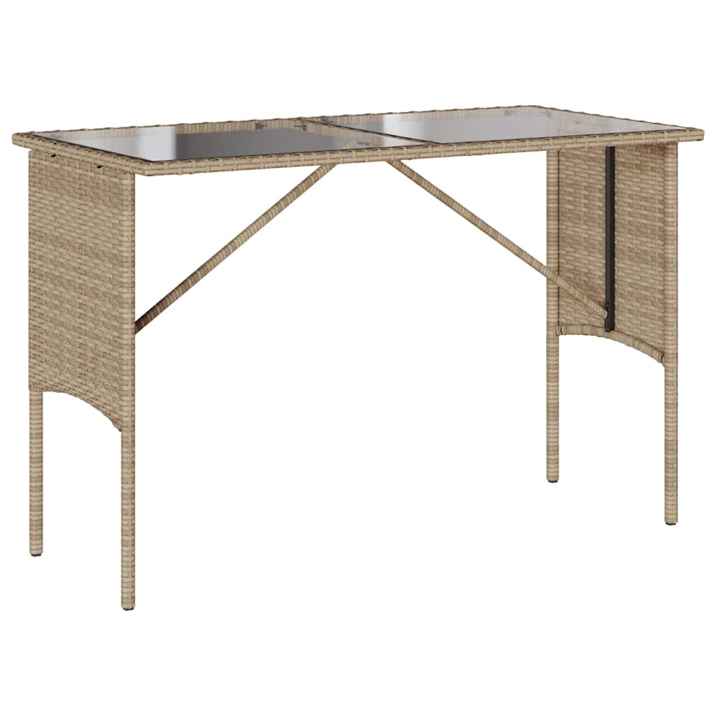 Set da Pranzo da Giardino 3 pz con Cuscini Beige in Polyrattan | homemem39