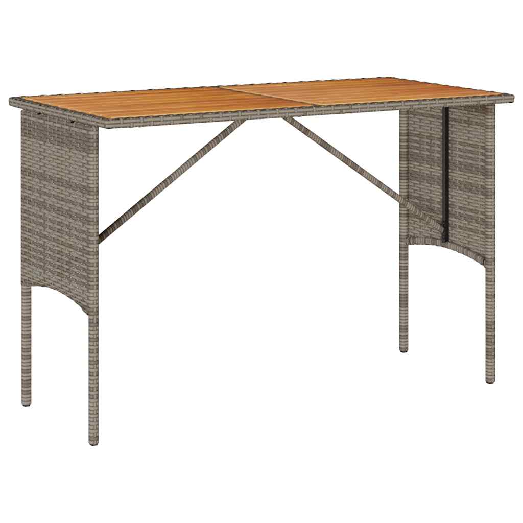 Set da Pranzo da Giardino 3 pz con Cuscini in Polyrattan Grigio - homemem39