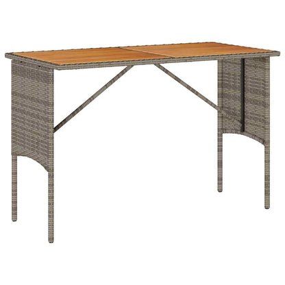 Set da Pranzo da Giardino 3 pz con Cuscini in Polyrattan Grigio - homemem39