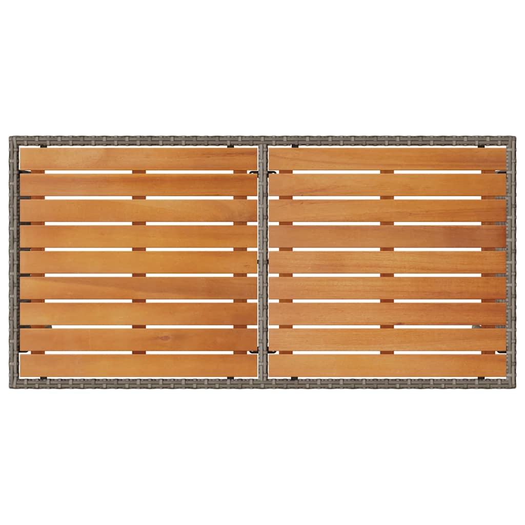 Set da Pranzo da Giardino 3 pz con Cuscini in Polyrattan Grigio - homemem39