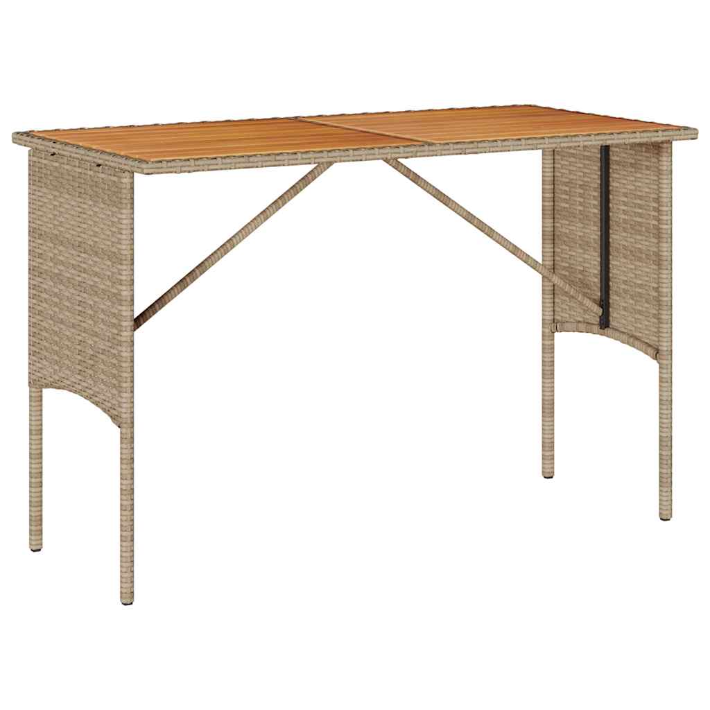 Set da Pranzo da Giardino 3 pz con Cuscini Beige in Polyrattan - homemem39