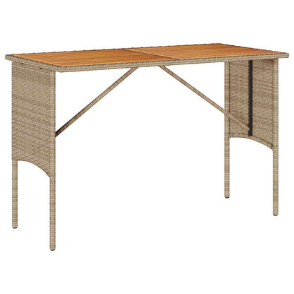 Set da Pranzo da Giardino 3 pz con Cuscini Beige in Polyrattan - homemem39