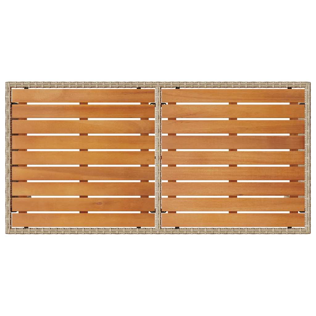 Set da Pranzo da Giardino 3 pz con Cuscini Beige in Polyrattan - homemem39