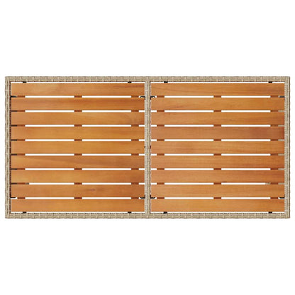 Set da Pranzo da Giardino 3 pz con Cuscini Beige in Polyrattan - homemem39