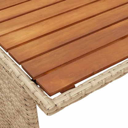 Set da Pranzo da Giardino 3 pz con Cuscini Beige in Polyrattan - homemem39