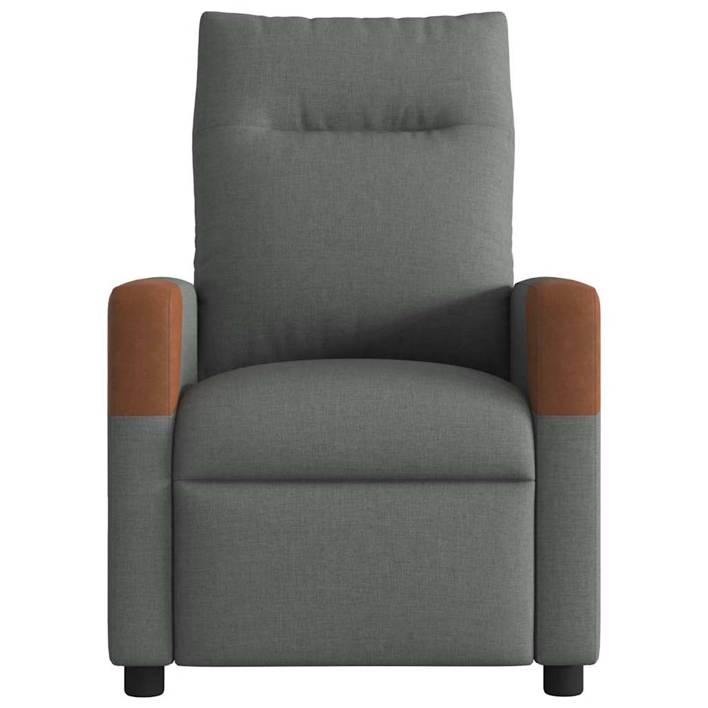 Poltrona reclinabile in tessuto grigio scuro | homemem39