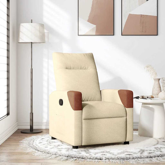 Poltrona Reclinabile in Tessuto Crema | homemem39