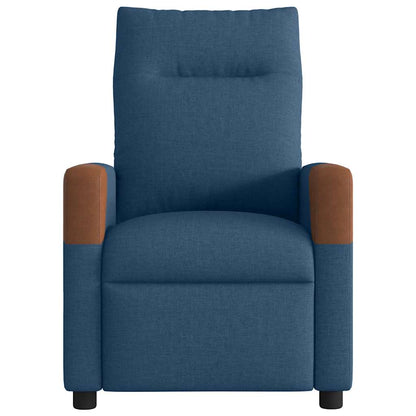 Poltrona Reclinabile Blu in Tessuto