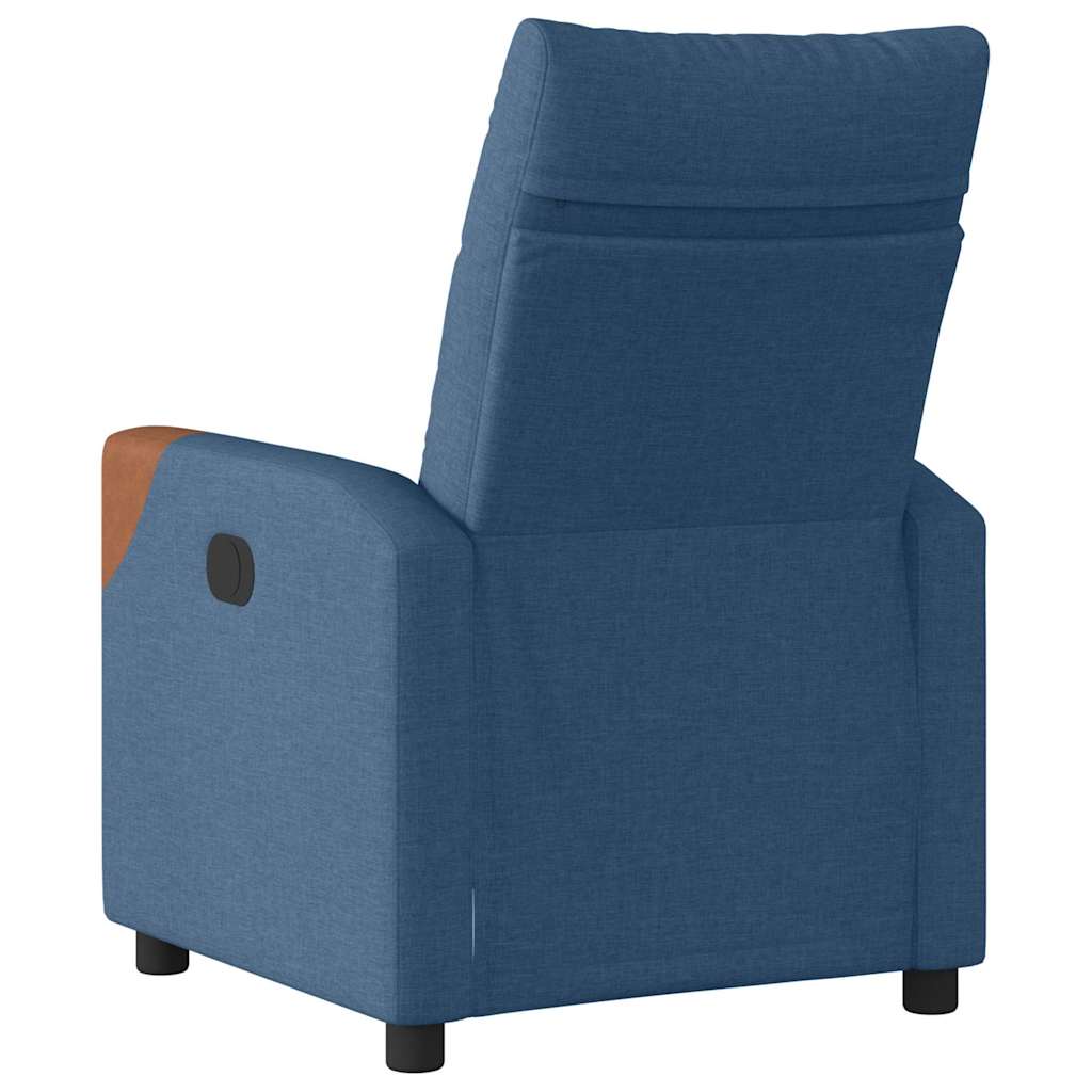 Poltrona Reclinabile Blu in Tessuto
