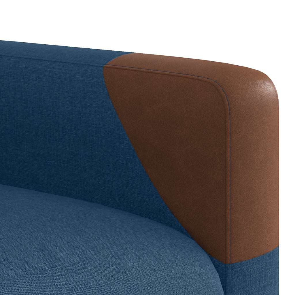Poltrona Reclinabile Blu in Tessuto