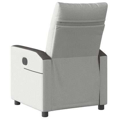 Poltrona Reclinabile in Tessuto Grigio Nuvola | homemem39