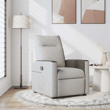Poltrona Reclinabile in Tessuto Grigio Nuvola | homemem39
