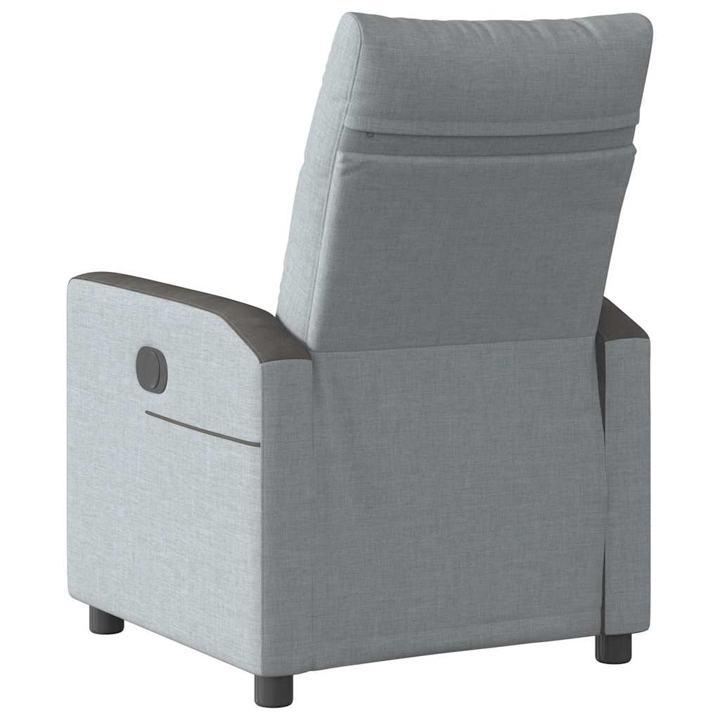 Poltrona Reclinabile in Tessuto Grigio Chiaro | homemem39