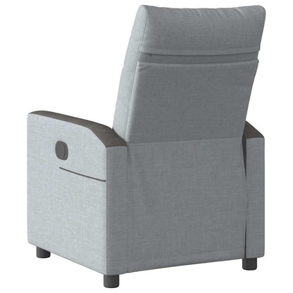 Poltrona Reclinabile in Tessuto Grigio Chiaro | homemem39