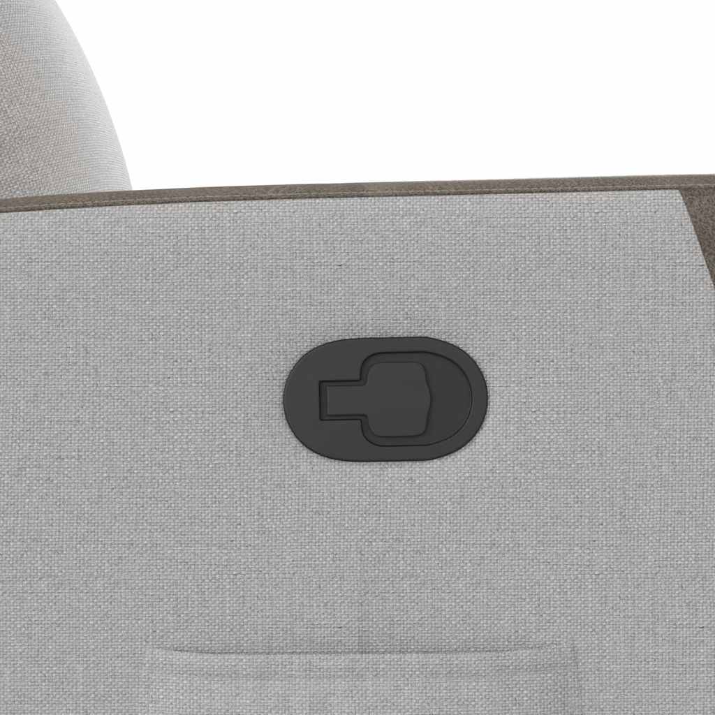 Poltrona Reclinabile in Tessuto Grigio Nuvola