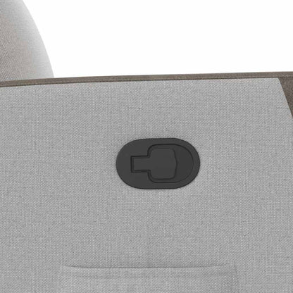 Poltrona Reclinabile in Tessuto Grigio Nuvola